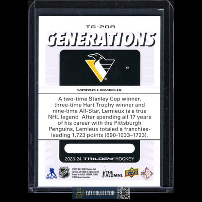 2023-24 UD Trilogy MARIO LEMIEUX #TG-20A Generations