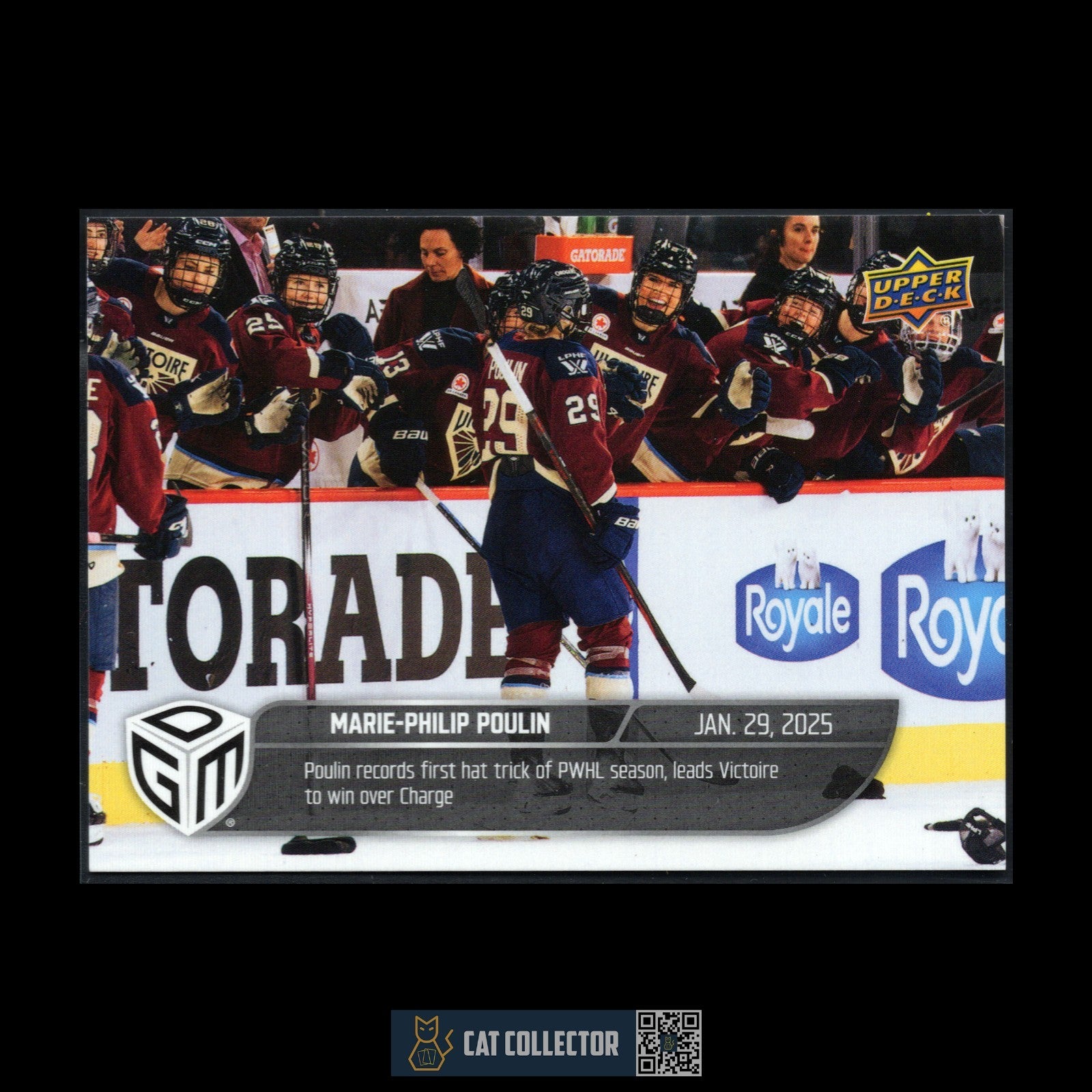 2024-25 UD PWHL Game Dated Moments MARIE-PHILIP POULIN #19 ONLINE EXCUSIVE!