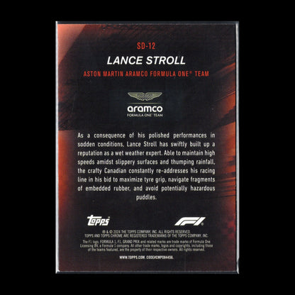 2024 Topps Chrome Formula 1 LANCE STROLL #SD-12 Speed demons