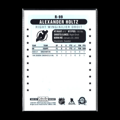 2021-22 O-Pee-Chee Platinum ALEXANDER HOLTZ #R-99 Retro RC - New Jersey Devils