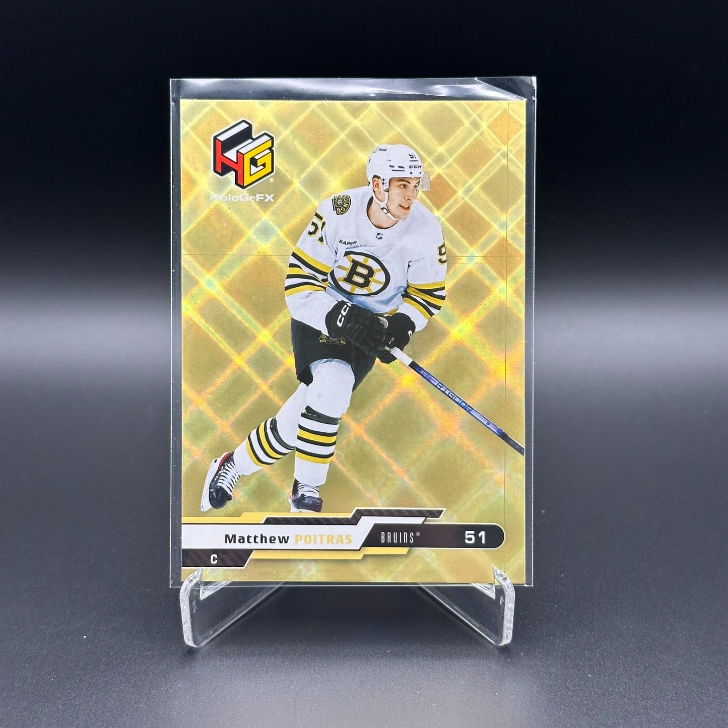 2023-24 UD Series Extended MATTHEW POITRAS #HG-15 HoloGrFX Gold