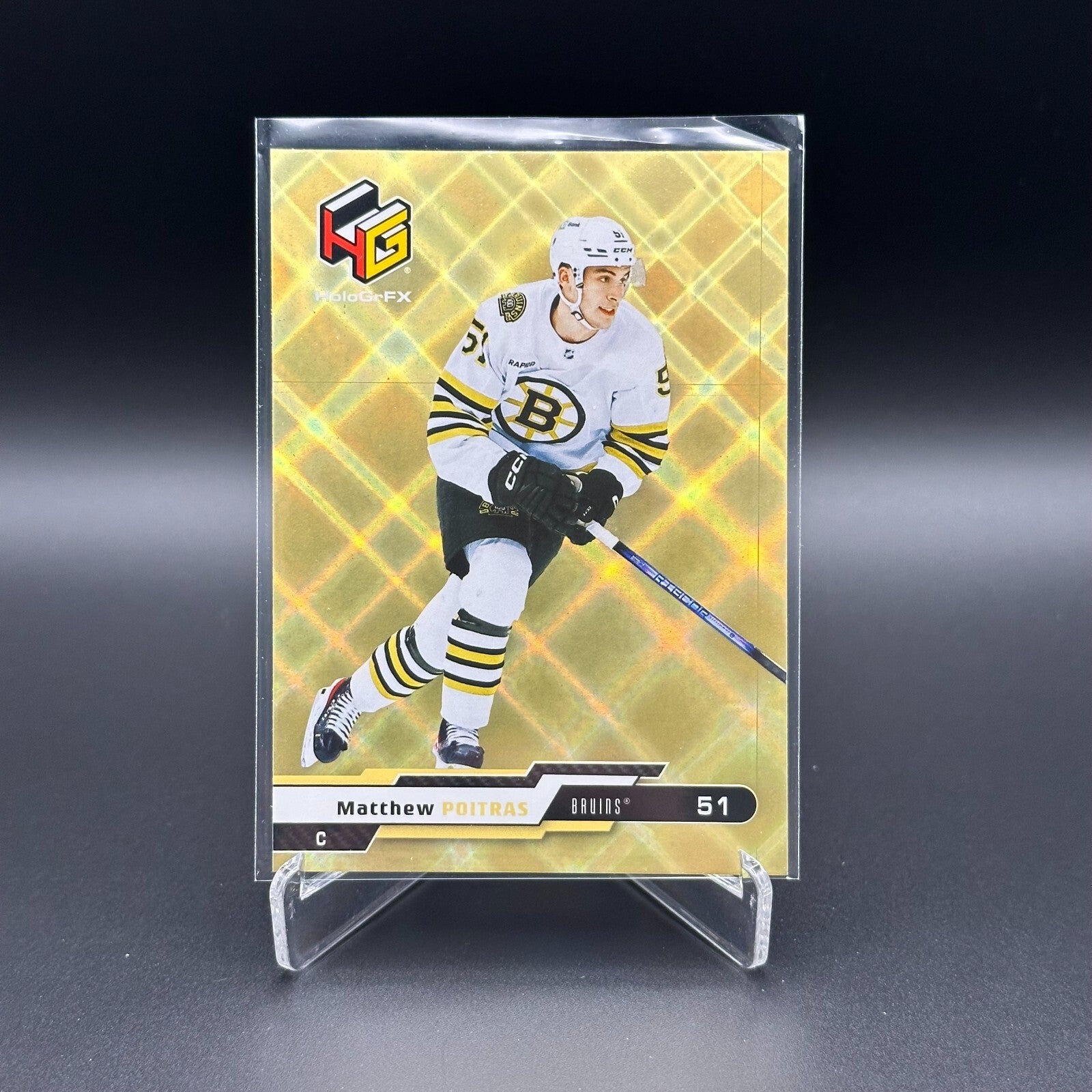 2023-24 UD Series Extended MATTHEW POITRAS #HG-15 HoloGrFX Gold