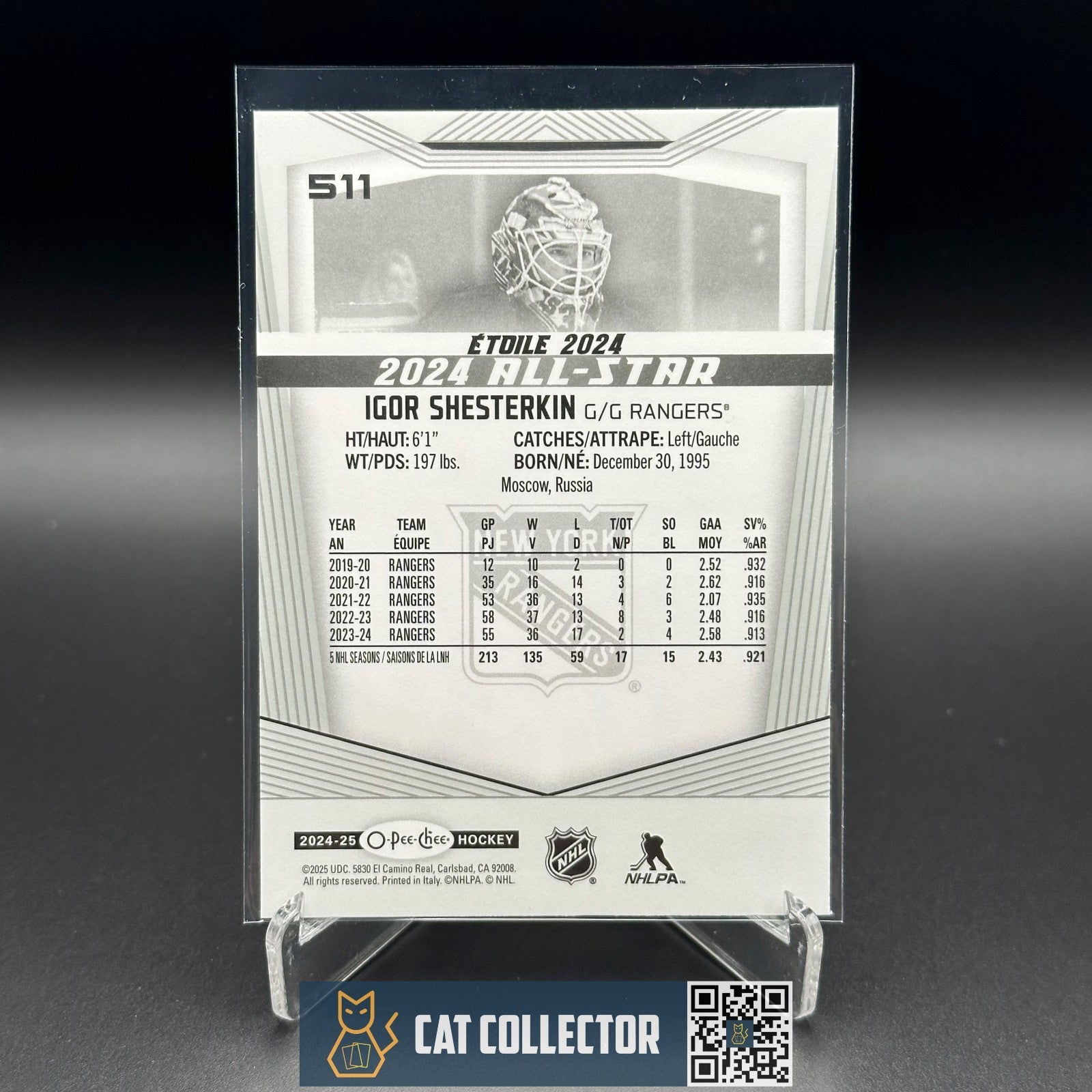 2024-25 O-Pee-Chee Hockey IGOR SHESTERKIN #511 2024 All-Star