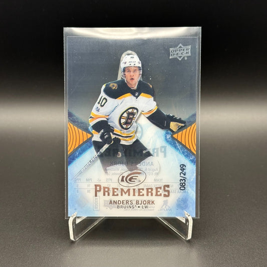 2017-18 UD Ice ANDERS BJORK #181 Ice Premieres Rookie RC /249 - Boston Bruins