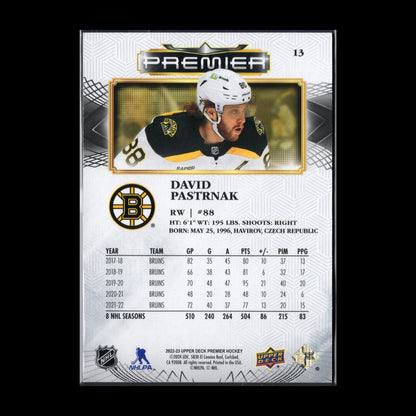 2022-23 Upper Deck Premier DAVID PASTRNAK #13  /299 - Boston Bruins
