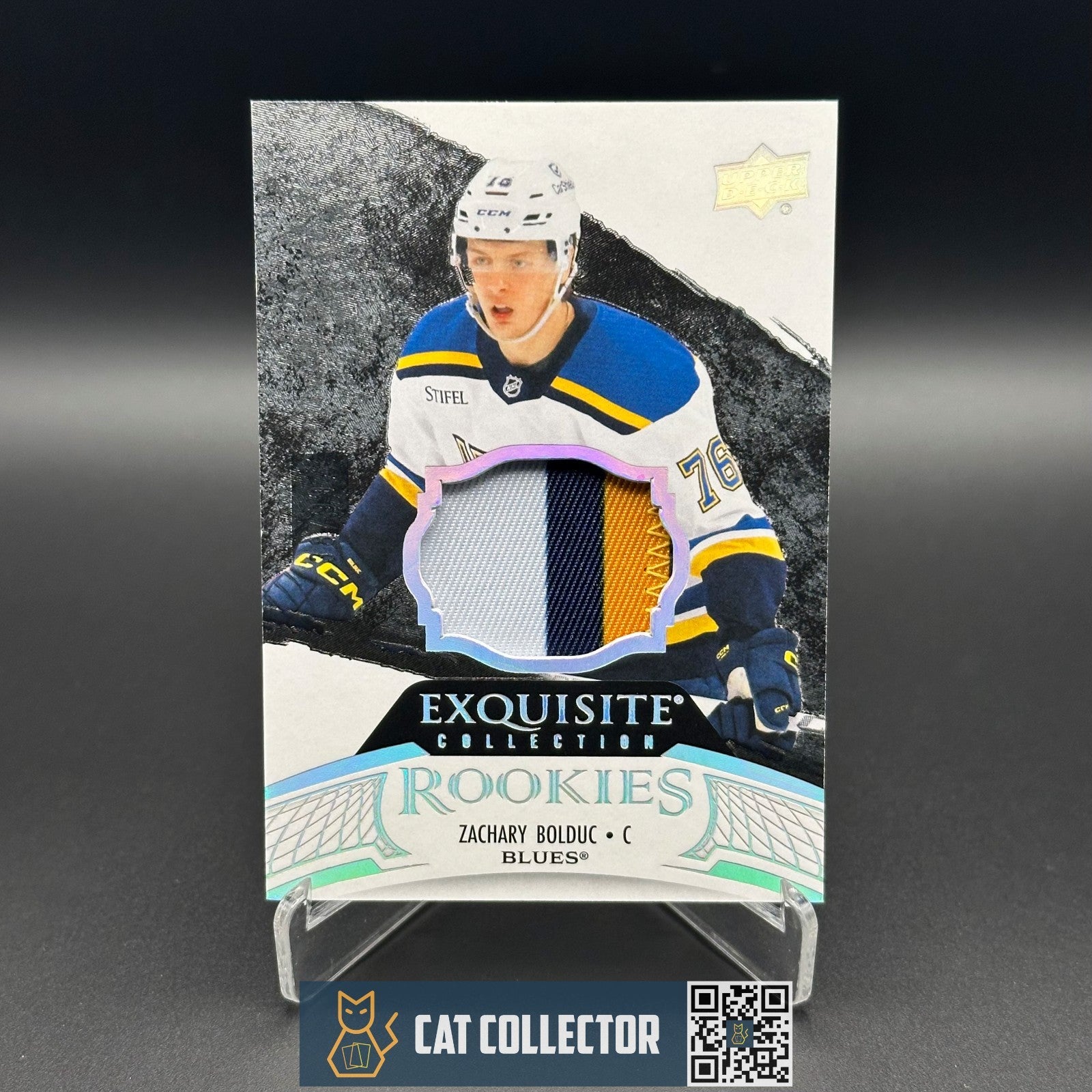 2024-25 UD Exquisite Collection ZACHARY BOLDUC #RP-ZB Rookies Patch RC /99 Patch