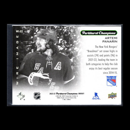 2022-23 UD Parkhurst Champions ARTEMI PANARIN #WI-22 Wire Image - NY Rangers
