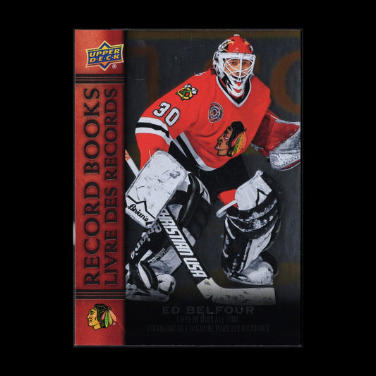 2023 UD Tim Hortons ED BELFOUR #RB-8 Record Books - Chicago Blackhawks