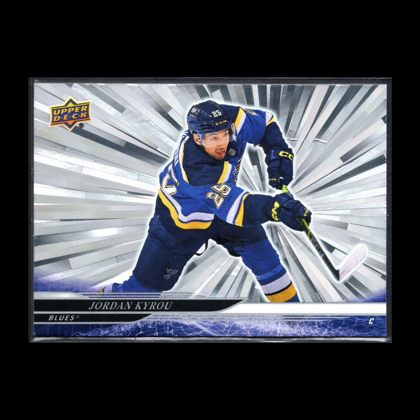 2024-25 UD Series 1 JORDAN KYROU #159 Outburst - St. Louis BLues (See images)