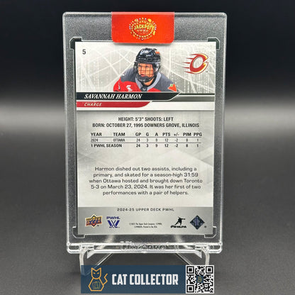 2024-25 UD PWHL SAVANNAH HARMON #5 UD Exclusives 100/100 - Last print!