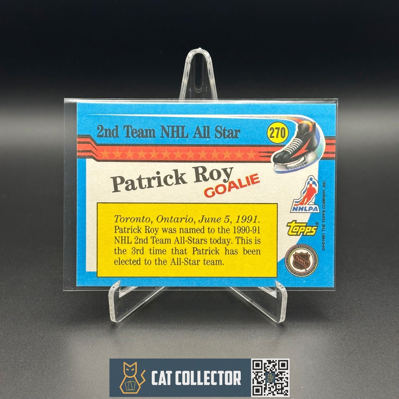1991-92 Topps PATRICK ROY #270 All Star
