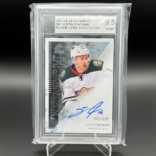 2013-14 UD SP Authentic JUSTIN FONTAINE #281 Future Watch RC 433/999 Grade 9.5