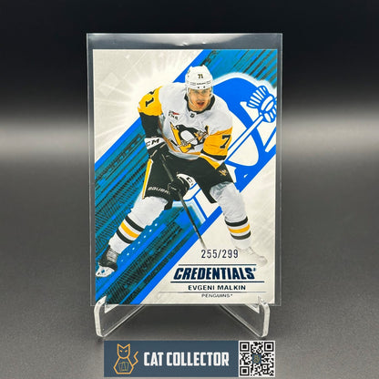 2024-25 UD Credentials EVGENI MALKIN #84 Blue /299 - Pittsburgh Penguins
