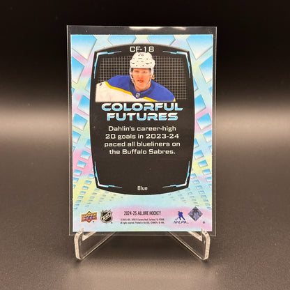 2024-25 UD Allure RASMUS DAHLIN #CF-18 Colorful Futures Blue - Buffalo Sabres