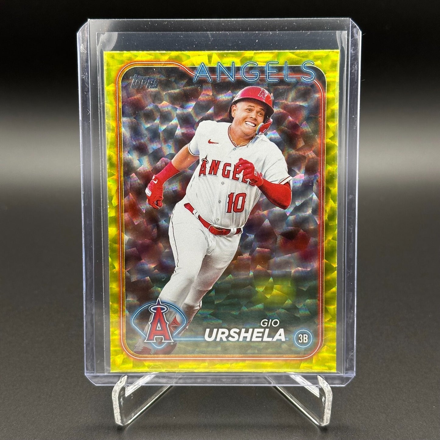 2024 Topps Series 2 GIO URSCHELA #698 Yellow crackle foil /50 - LA Angels