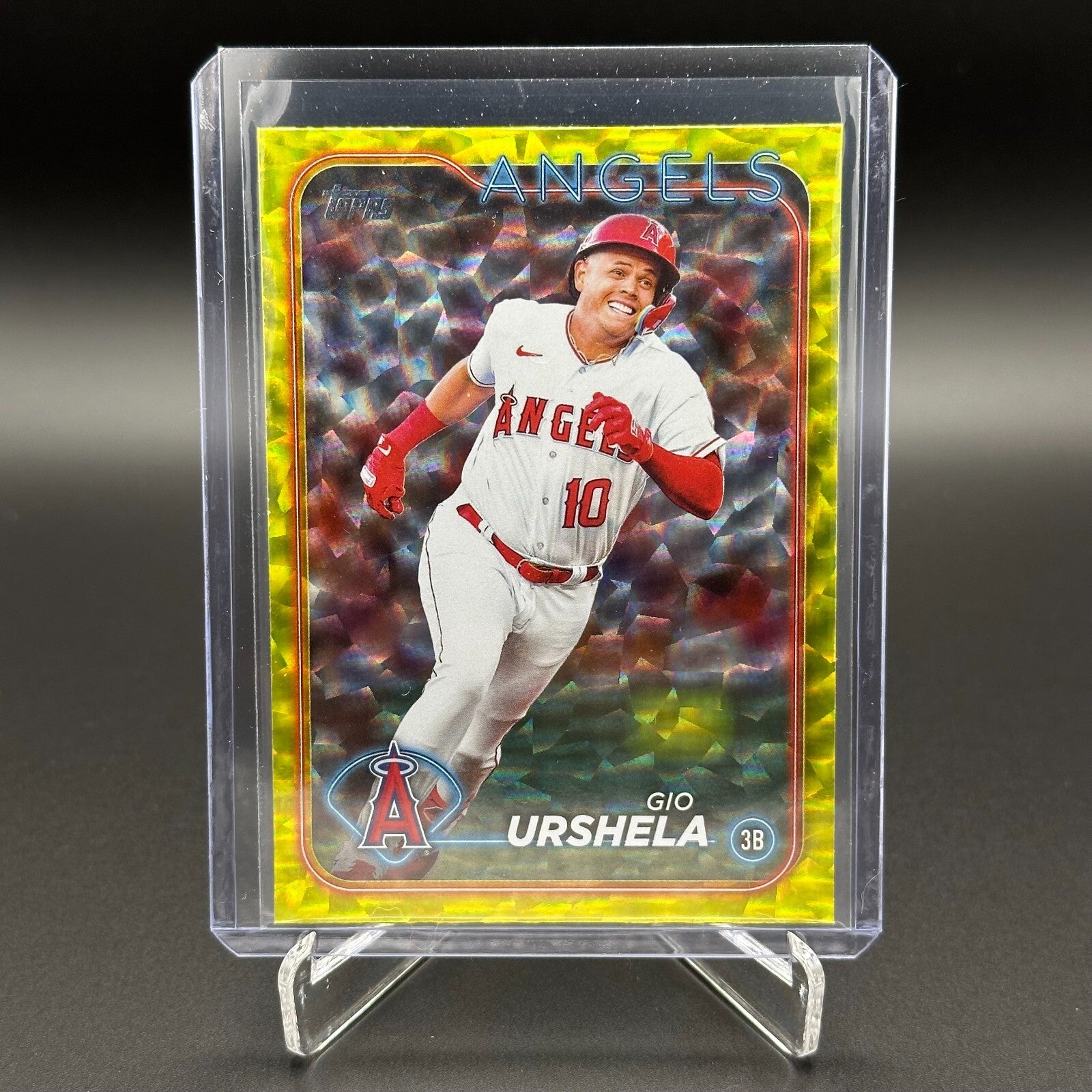 2024 Topps Series 2 GIO URSCHELA #698 Yellow crackle foil /50 - LA Angels