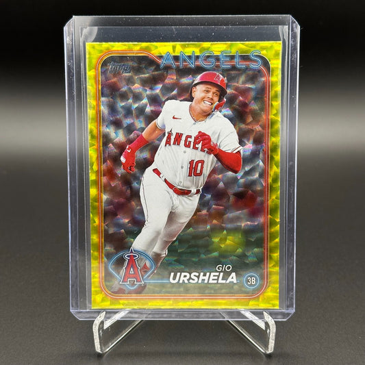 2024 Topps Series 2 GIO URSCHELA #698 Yellow crackle foil /50 - LA Angels