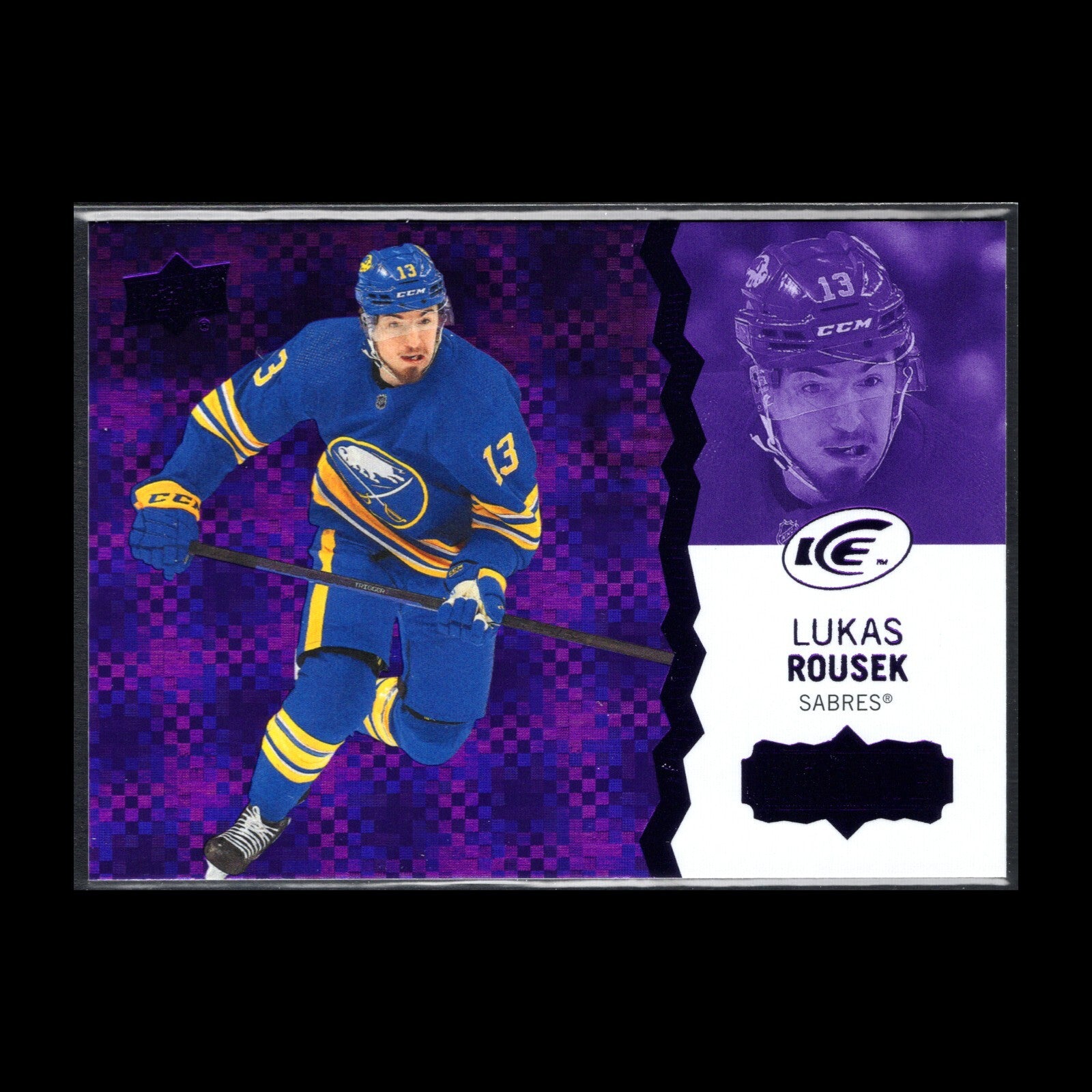 2023-24 UD Ice LUKAS ROUSEK #119 Purple Rookie RC - Buffalo Sabres