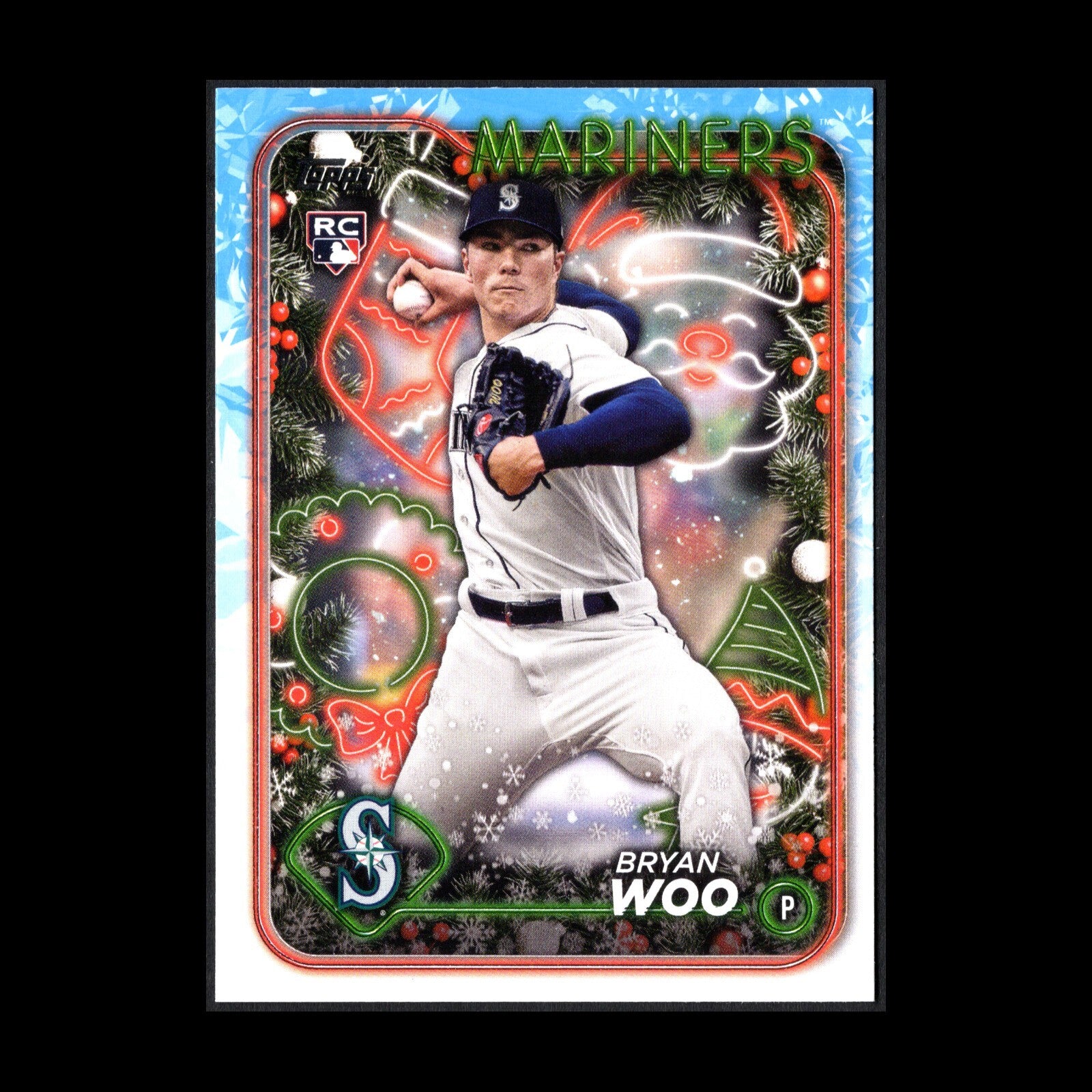 2024 Topps Holiday BRYAN WOO #H193 RC - Seattle Mariners