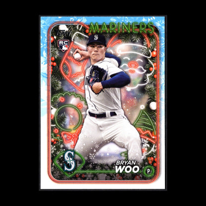 2024 Topps Holiday BRYAN WOO #H193 RC - Seattle Mariners