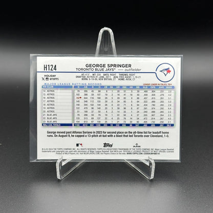 2024 Topps Holiday GEORGE SPRINGER #H124 Holiday Tree - Toronto Blue Jays