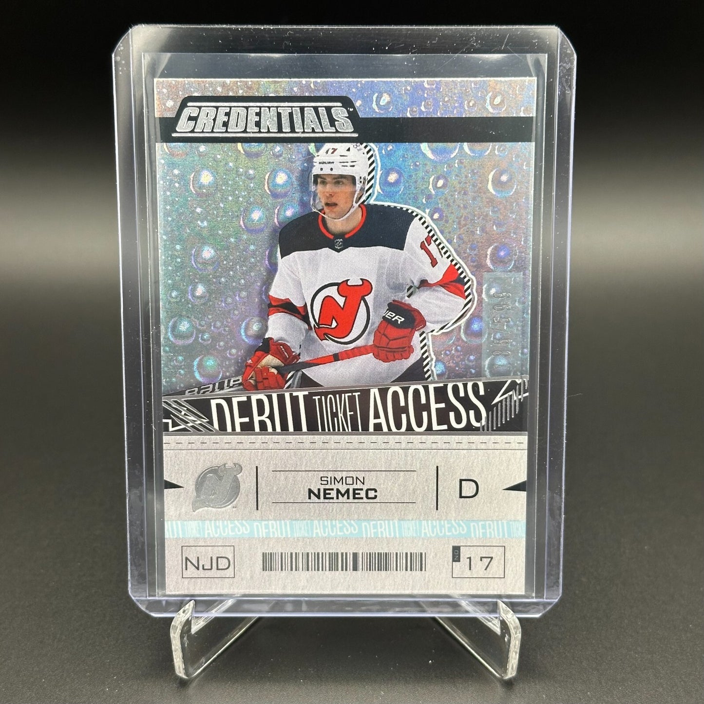 2023-24 UD Credentials SIMON NEMEC #184 Debut Ticket Access RC 136/599