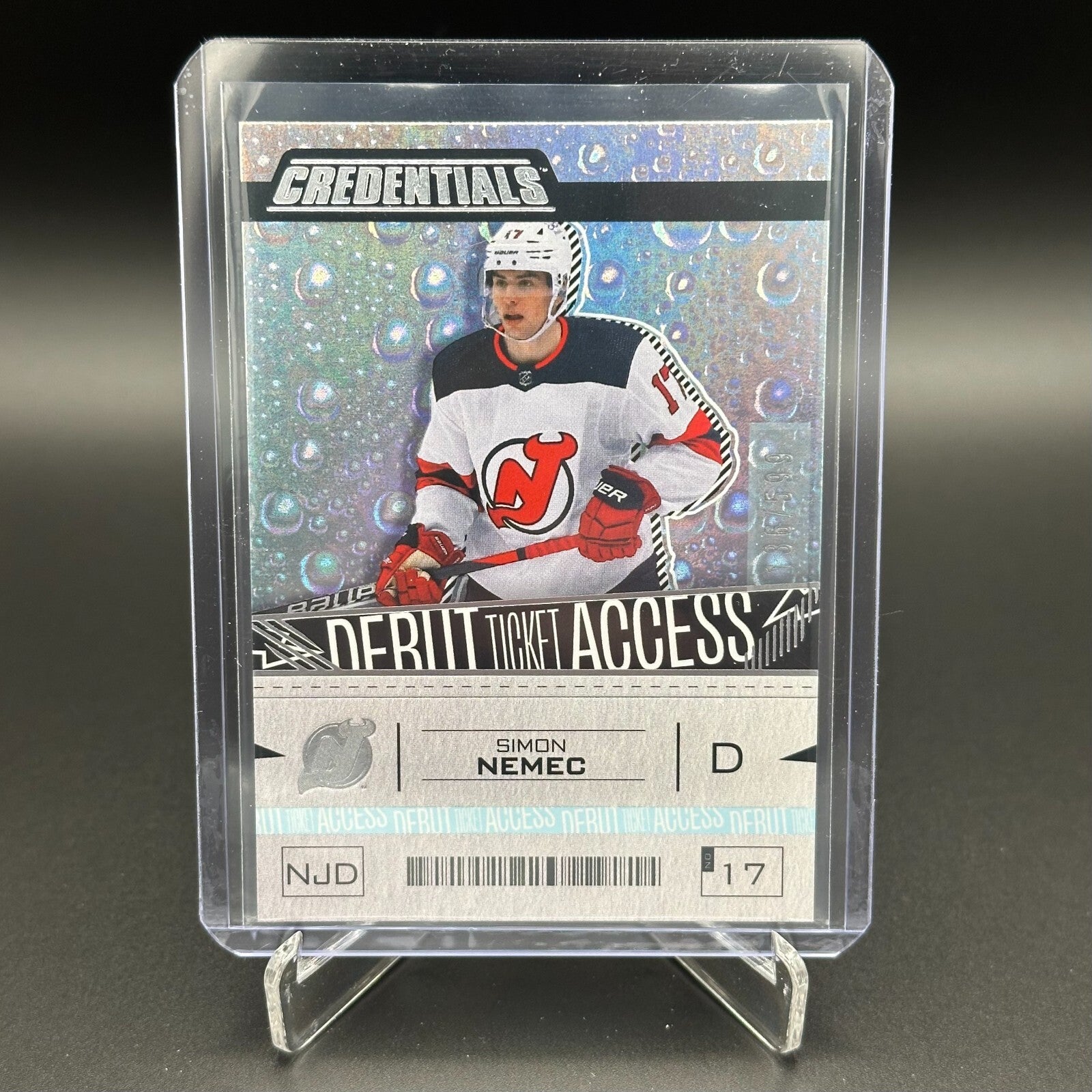 2023-24 UD Credentials SIMON NEMEC #184 Debut Ticket Access RC 136/599