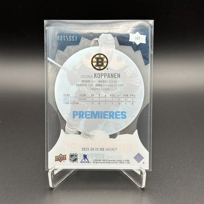 2023-24 UD Ice JOONA KOPPANEN #191 Ice Premieres Blue Parallel 122/799 Rookie RC