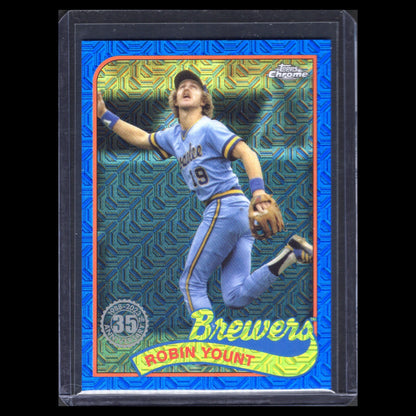 2024 Topps Chrome Series 1 ROBIN YOUNT #T89C-4 Blue Refractor 68/150