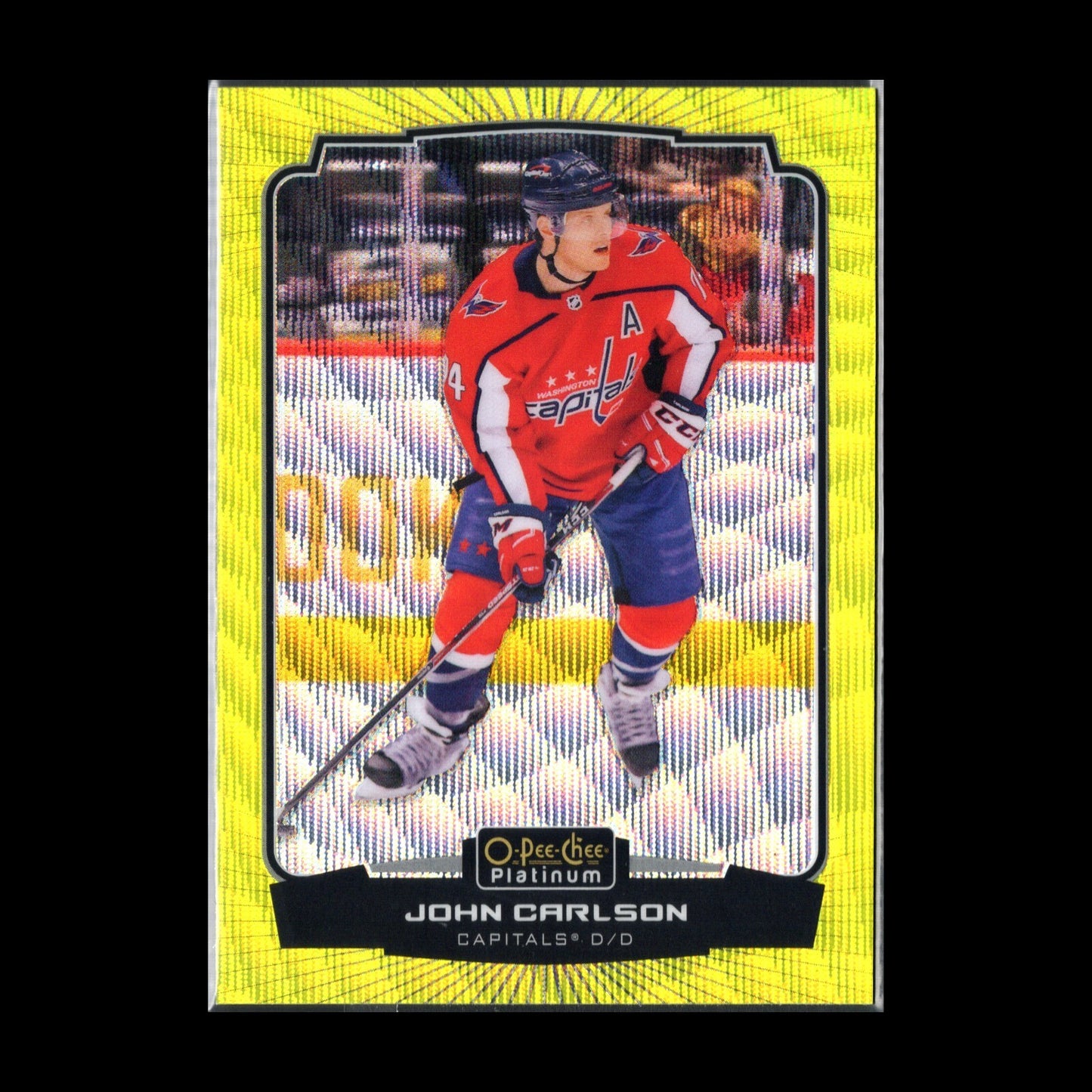 2022-23 O-Pee-Chee Platinum JOHN CARLSON #58 Neon Yellow Surge