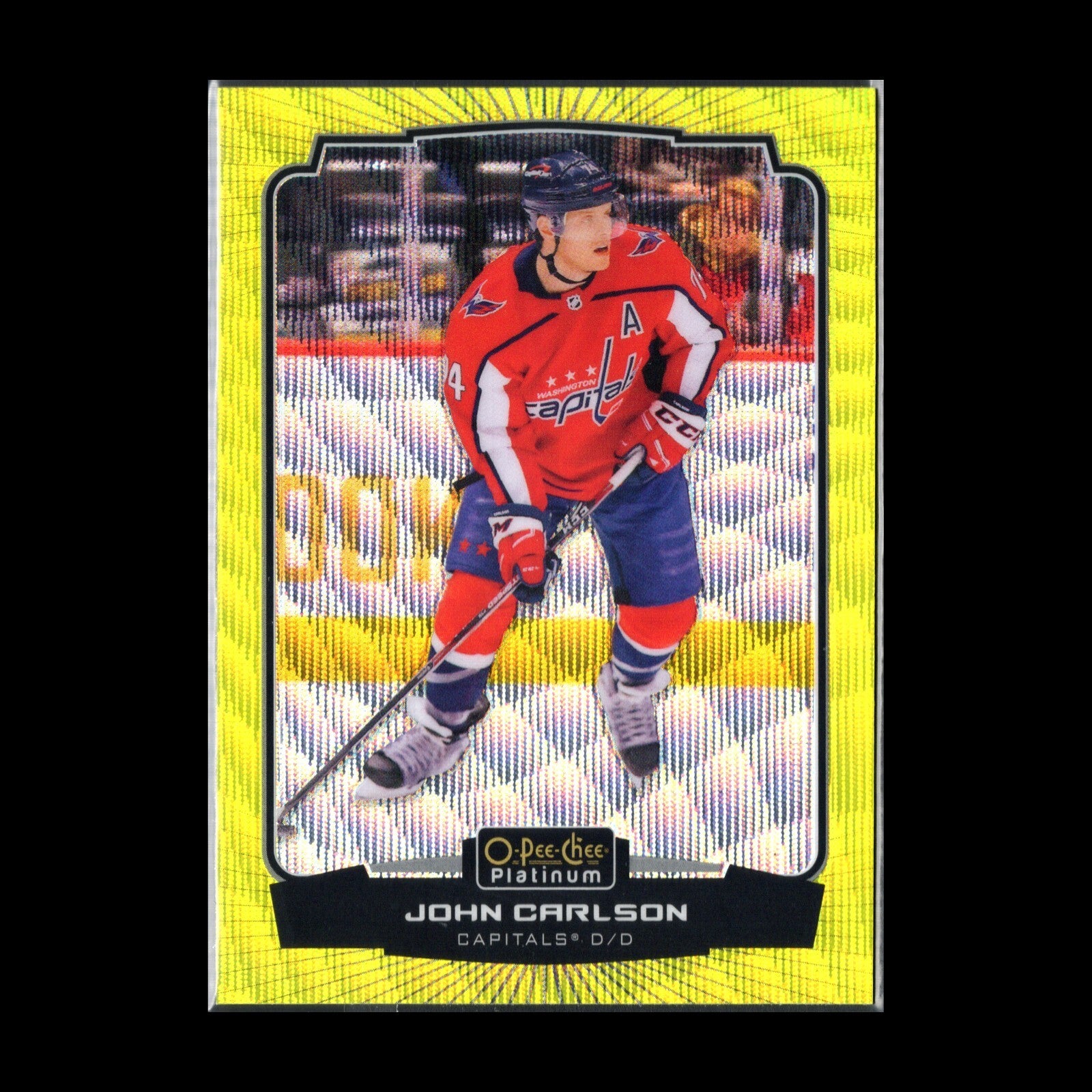 2022-23 O-Pee-Chee Platinum JOHN CARLSON #58 Neon Yellow Surge