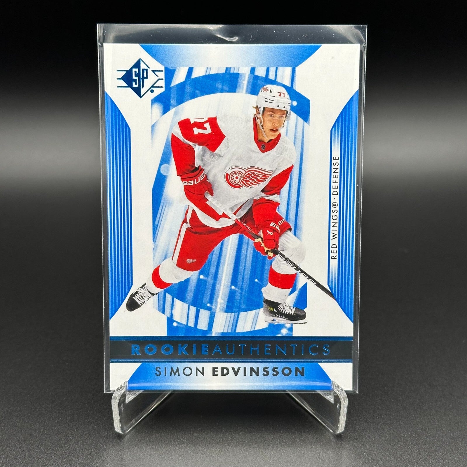 2023-24 UD SP Authentic SIMON EDVINSSON #114 Rookie Authentics Detroit Red Wings