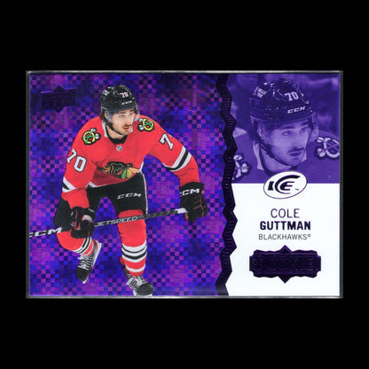 2023-24 UD Ice COLE GUTTMAN #123 Purple Rookie RC - Chicago Blackhawks
