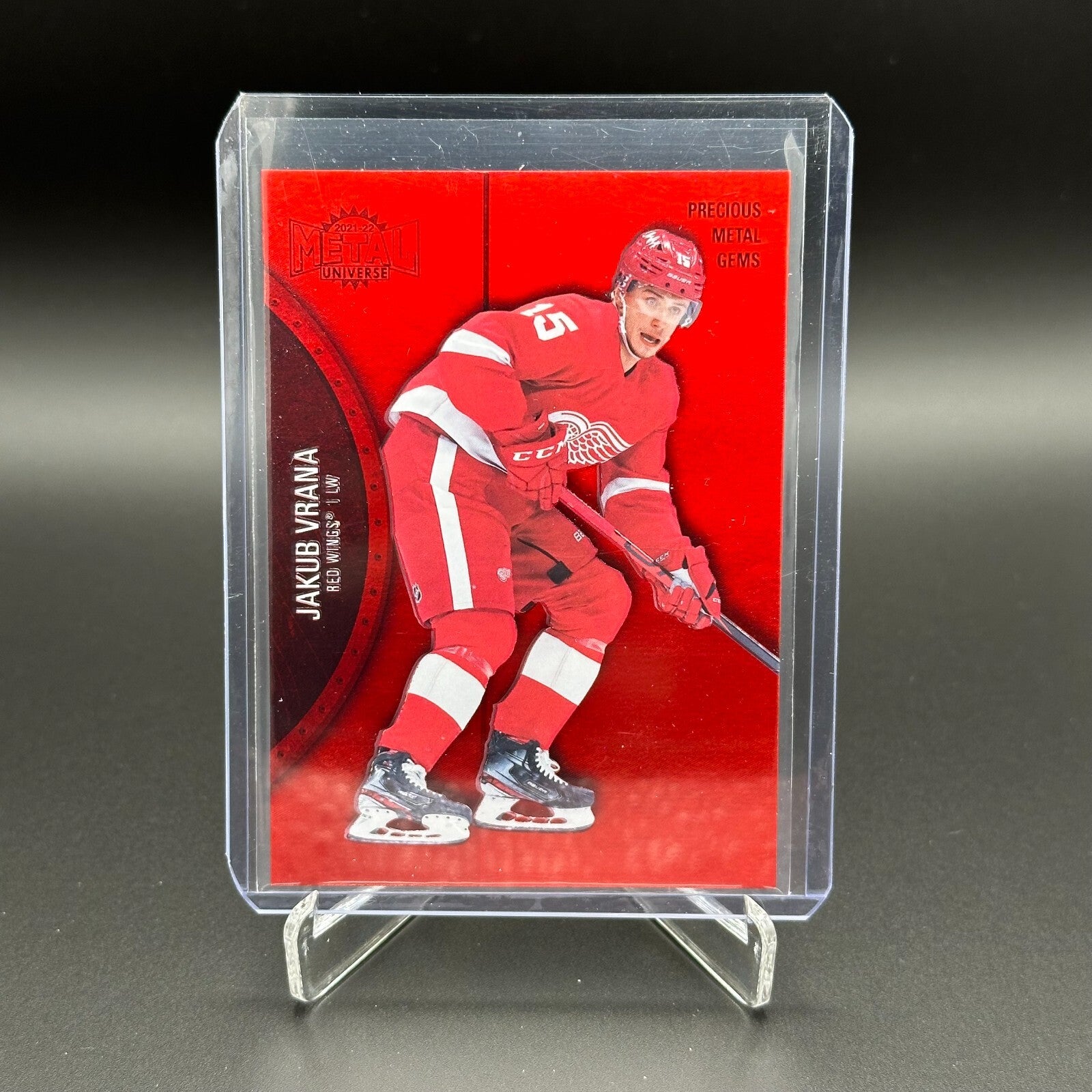 2021-22 SkyBox Metal Universe JAKUB VRANA #18 Precious Metal Gems Red 89/100