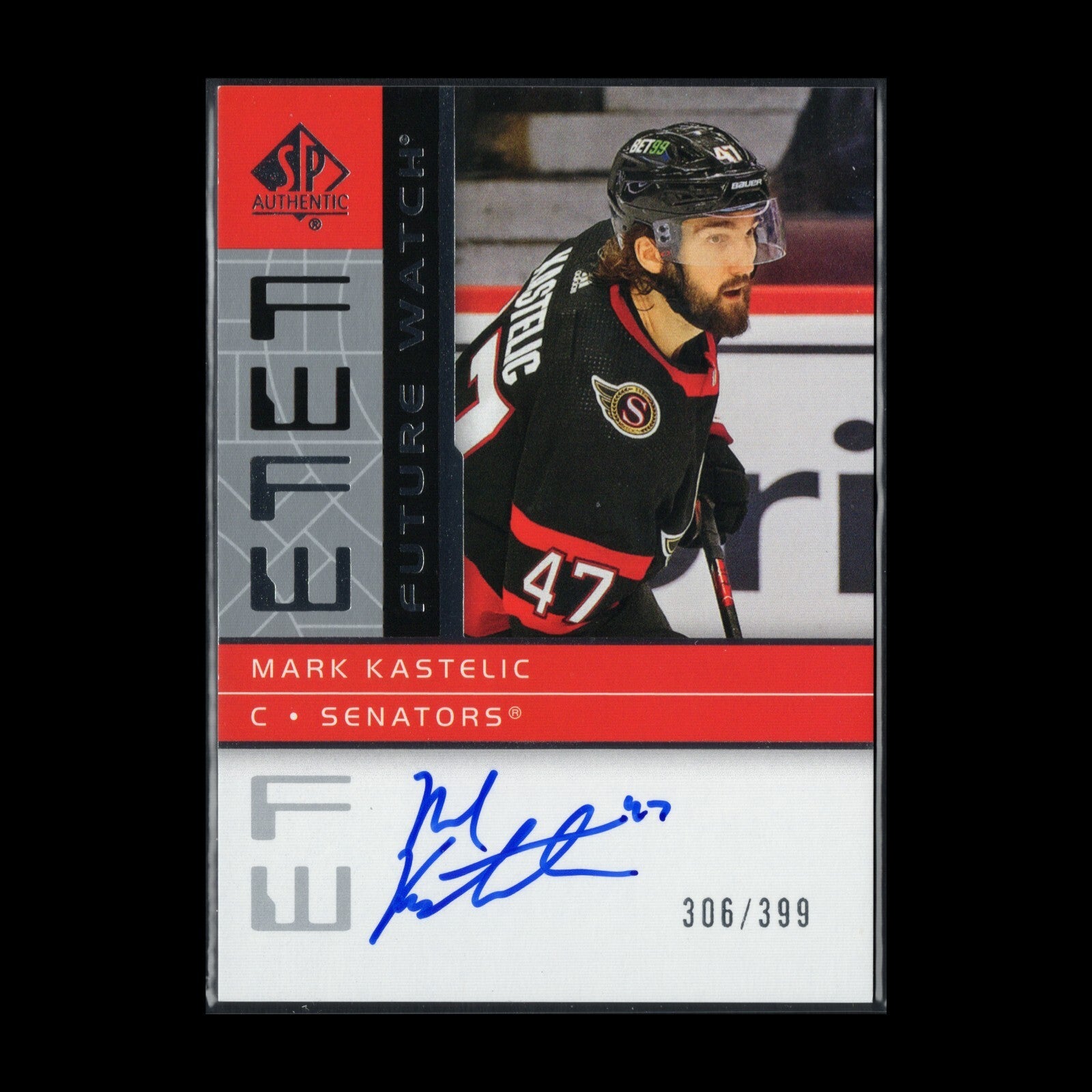 2022-23 UD SP Authentic MARK KASTELIC #RFWA2-MK Retro Future Watch AUTO /399