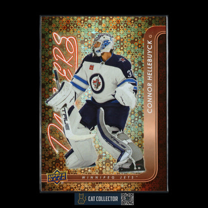 2024-25 UD Series 1 CONNOR HELLEBUYCK #DZ-48 Dazzlers Orange - Winnipeg Jets