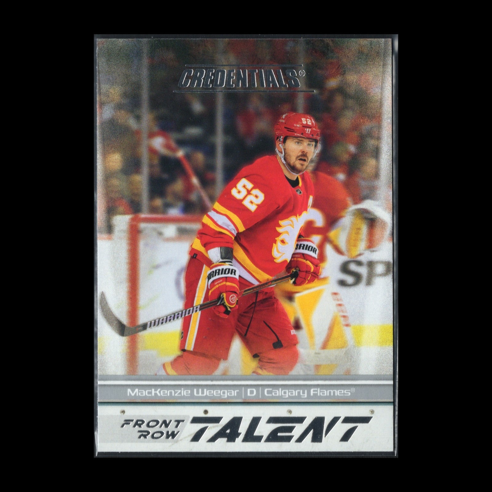 2024-25 UD Credentials MACKENZIE WEEGAR #FRT-MW Front Row Talent Calgary Flames