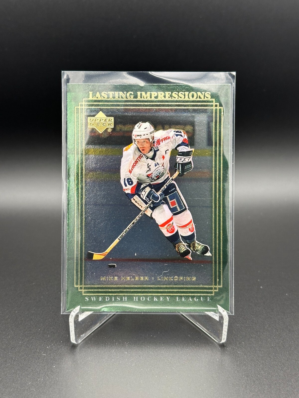 1999-00 UD Swedish SHL Hockey #L7 MIKE HELBER - Lasting Impressions