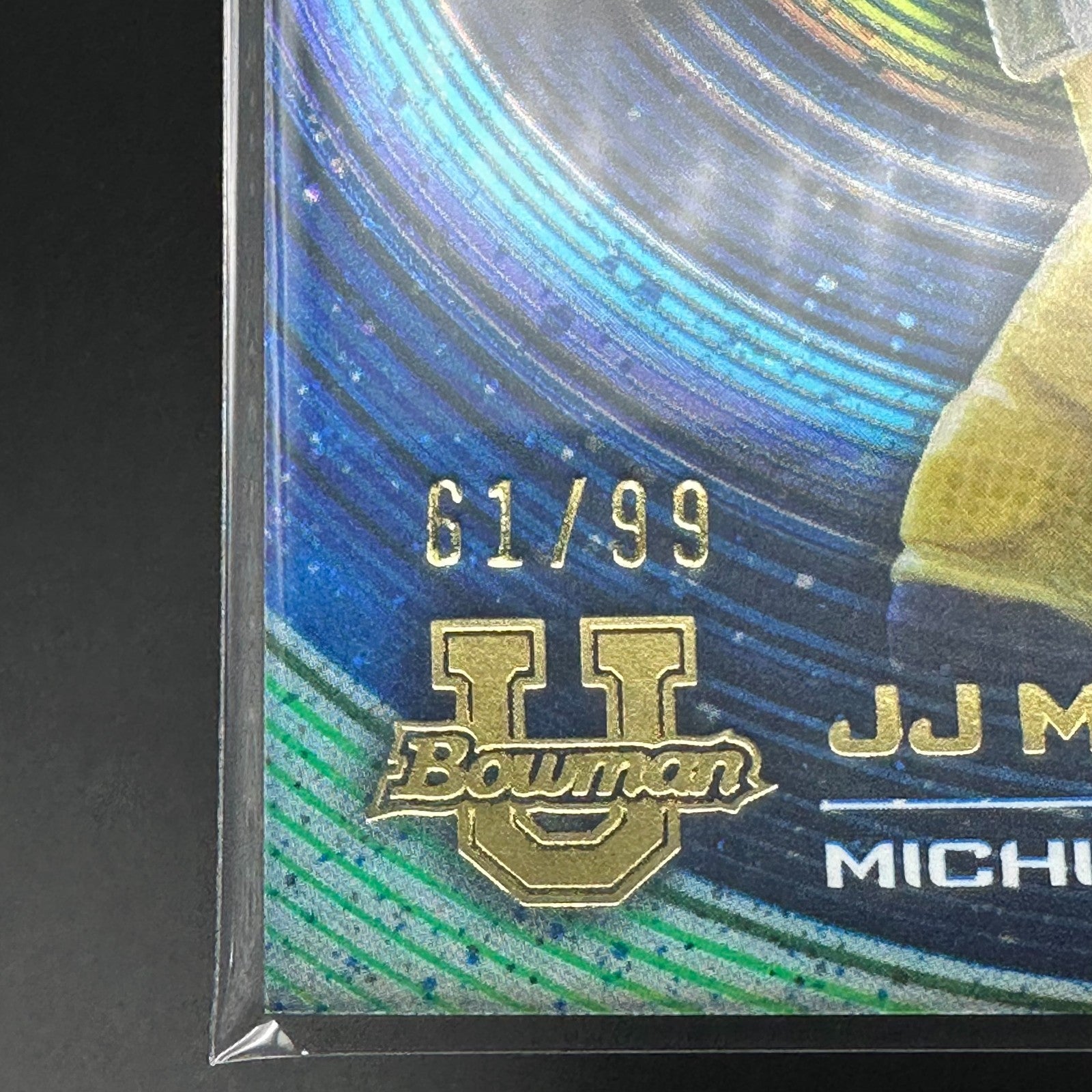 2023 Bowman Inception University JJ MCCARTHY #6 Rookie RC Blue foil /99