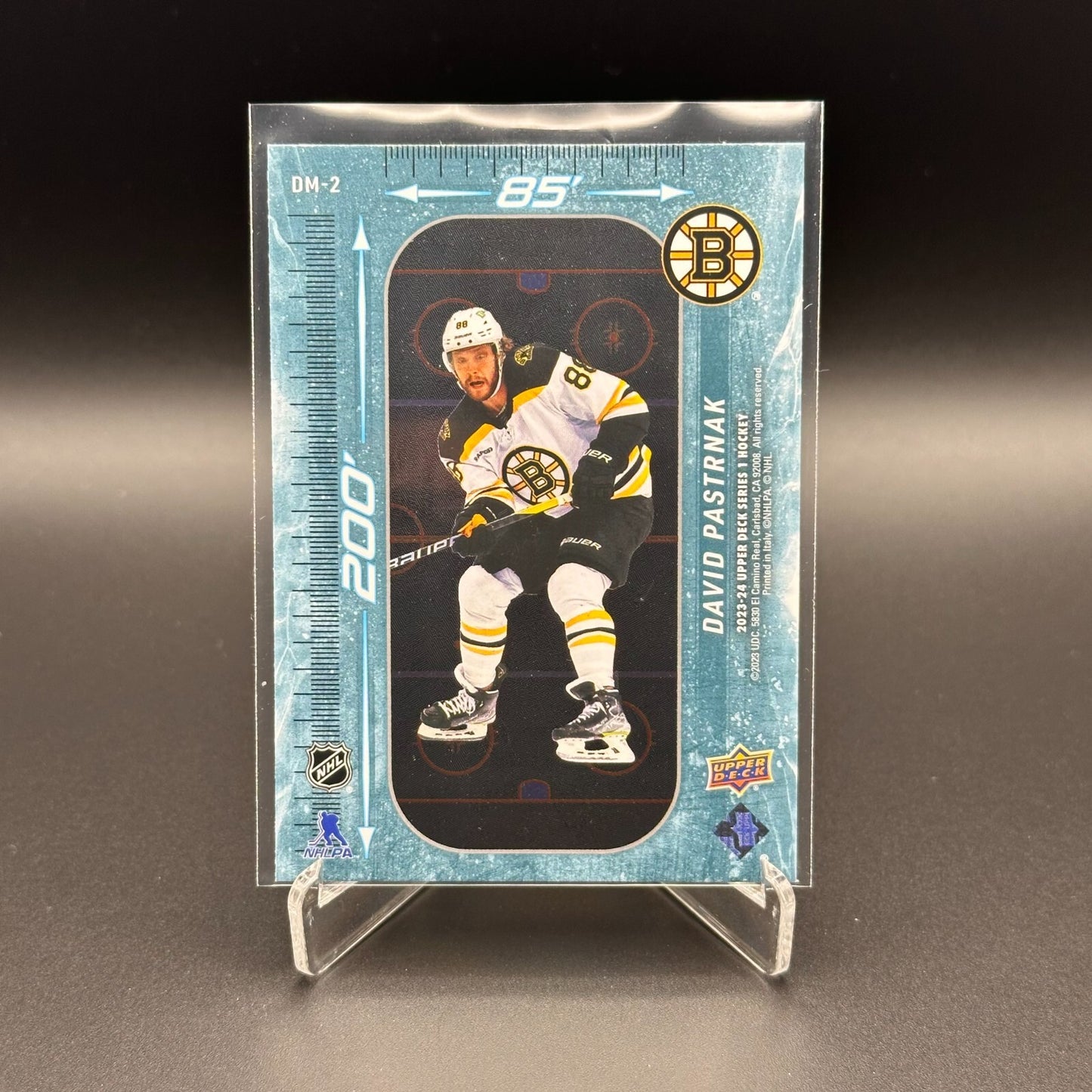 2023-24 UD Series 1 DAVID PASTRNAK #DM-2 200' x 85' - Boston Bruins