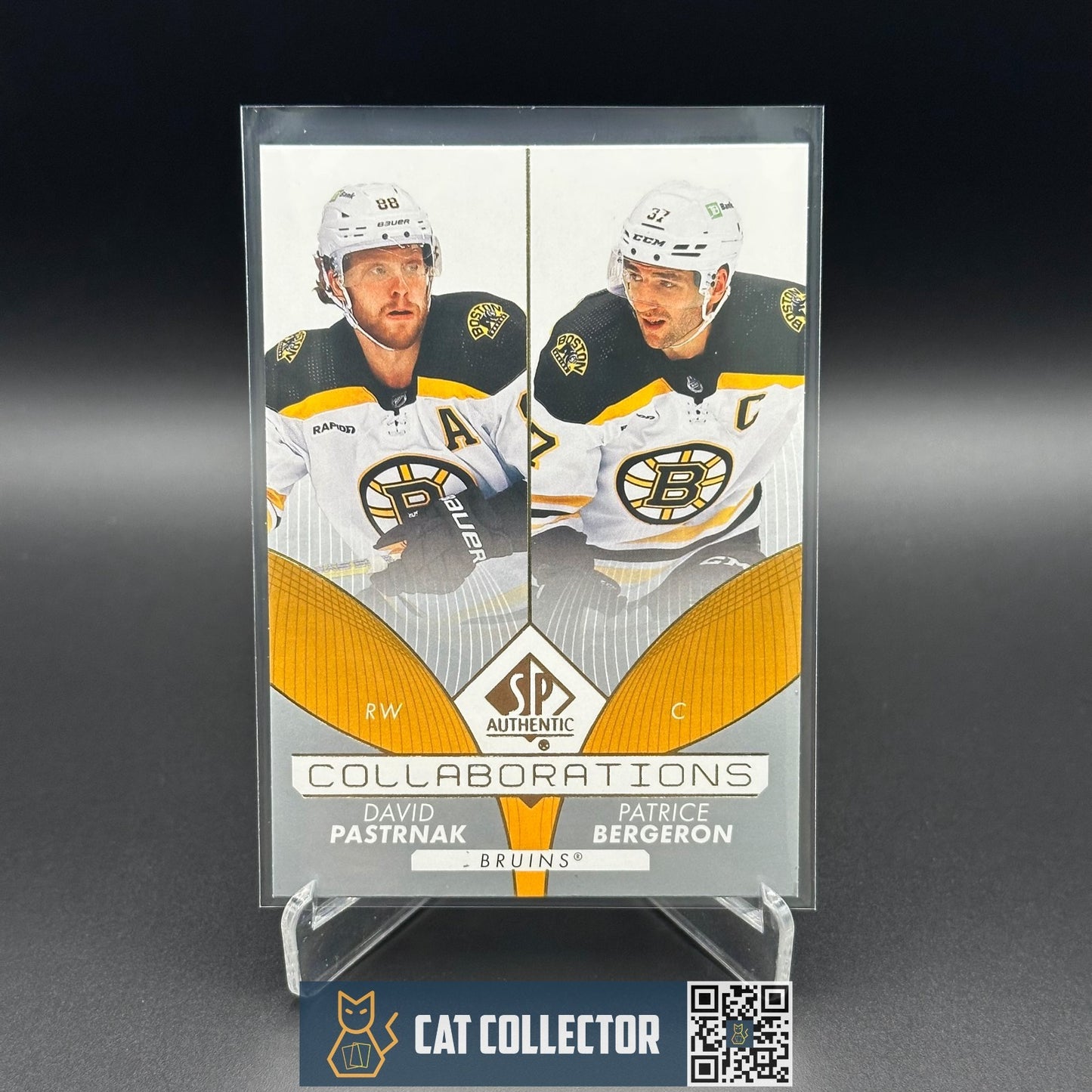 2022-23 UD SP Authentic DAVID PASTRNAK / PATRICE BERGERON #C-7 Collaborations