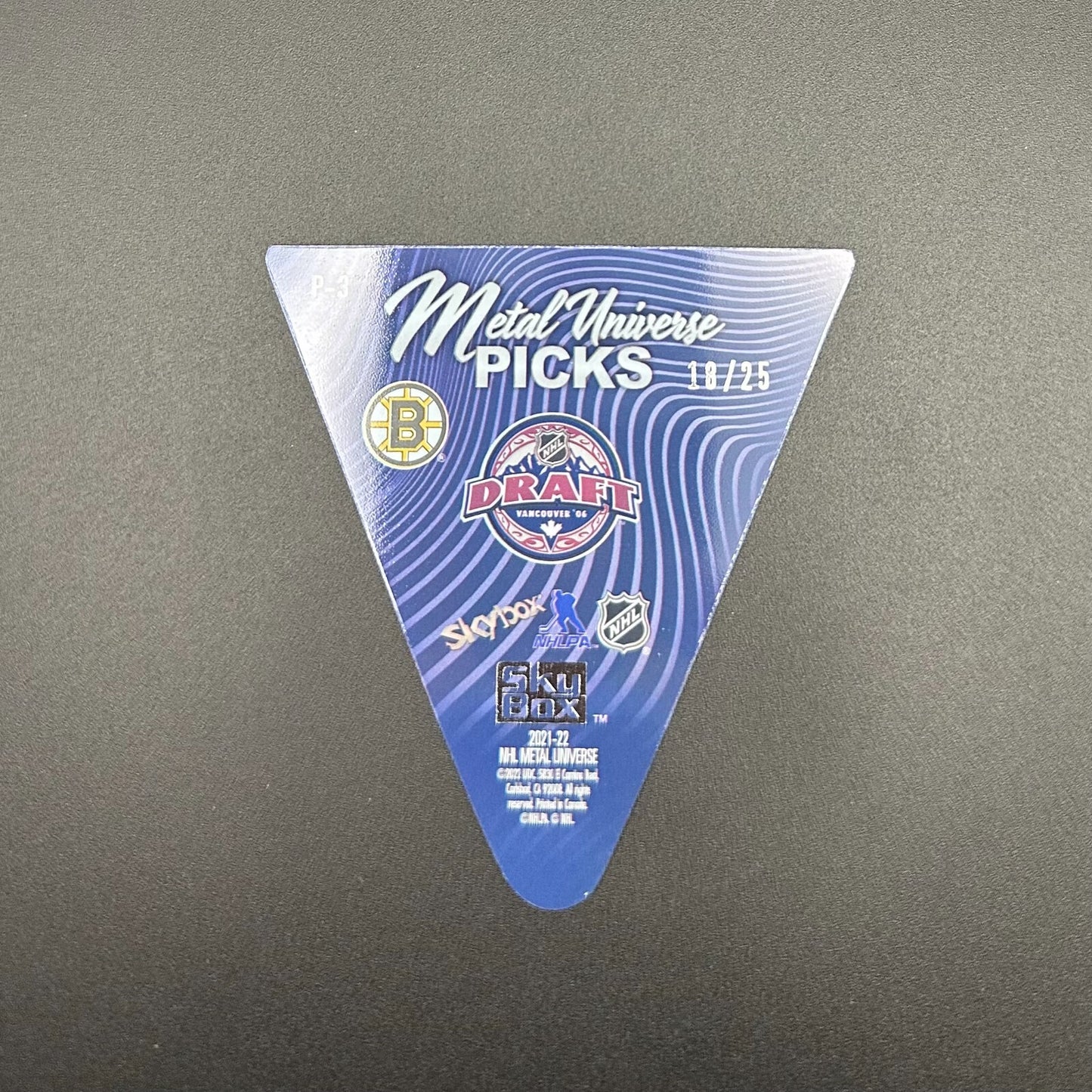 2021-22 SkyBox Metal Universe BRAD MARCHAND #P-3 Picks Acetate Spectrum /25