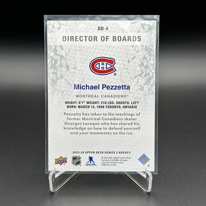 2023-24 UD Series 2 MICHAEL PEZZETTA #DB-4 Director of boards - MTL Canadiens