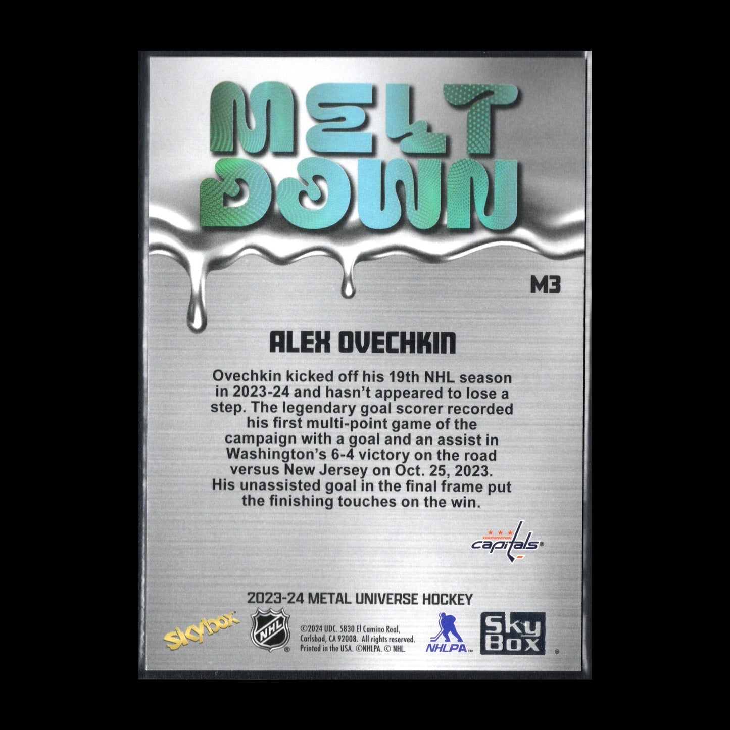 2023-24 SkyBox Metal Universe ALEX OVECHKIN #M3 Melt Down