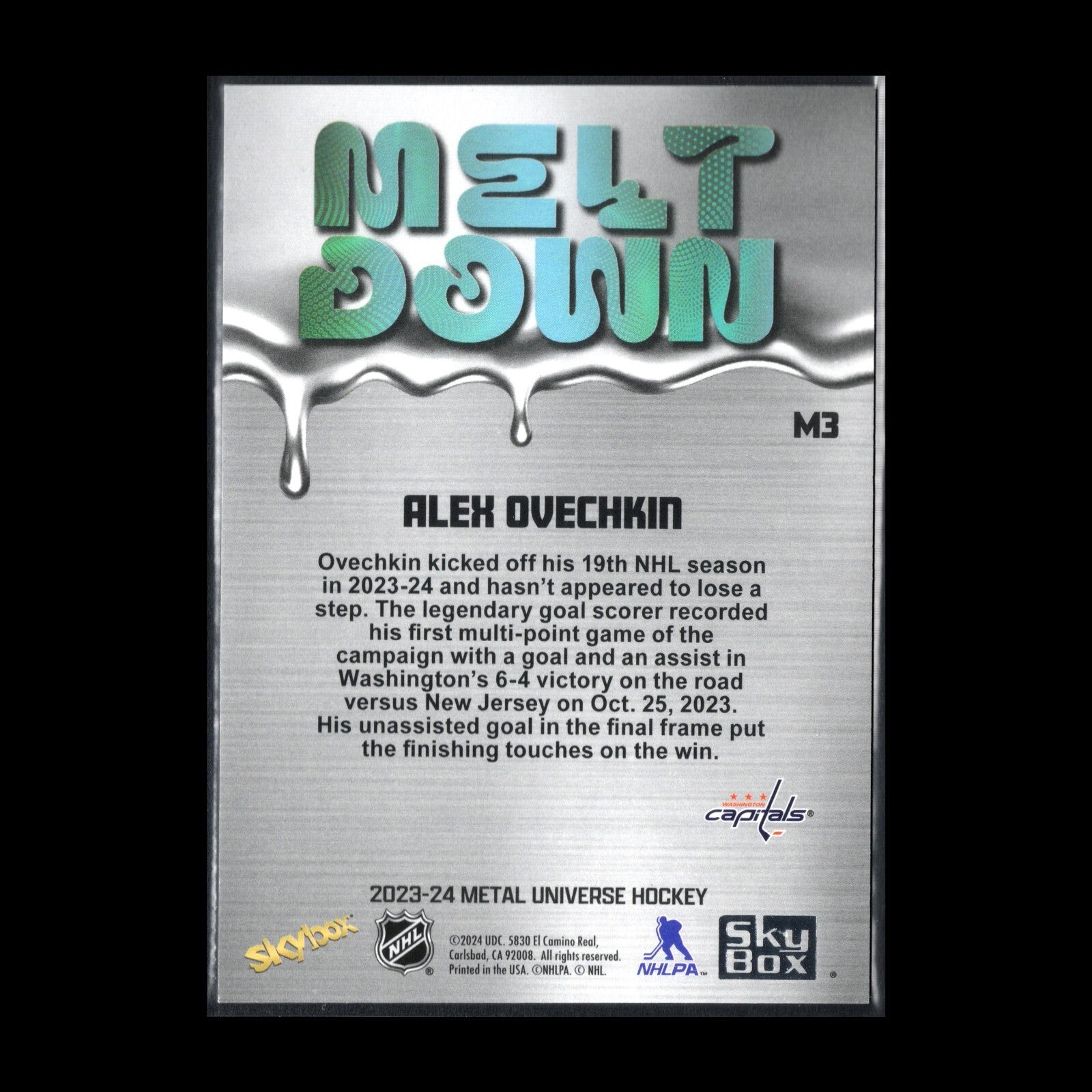 2023-24 SkyBox Metal Universe ALEX OVECHKIN #M3 Melt Down