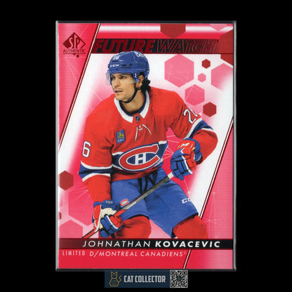2022-23 UD SP Authentic JOHNATHAN KOVACEVIC #168 Future Watch Limited Red Rookie