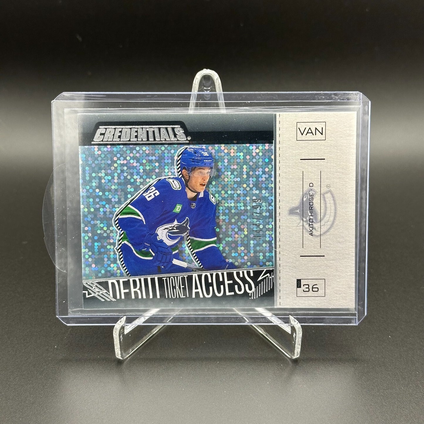 2023-24 UD Credentials AKITO HIROSE #132 Debut Ticket Access Ice Blue 344/799