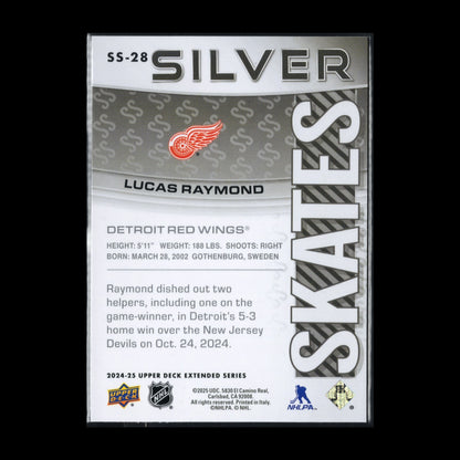 2024-25 UD Extended series LUCAS RAYMOND #SS-28 Silver Skates Detroit Red Wings