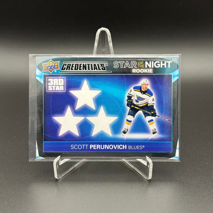 2021-22 UD Credentials SCOTT PERUNOVICH #3SR-3 Third Star of the Night RC