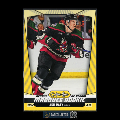 2024-25 O-Pee-Chee Hockey AKU RATY #569 Marquee Rookie Yellow border parallel RC